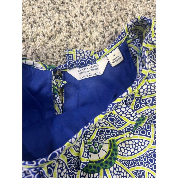 Janie & Jack x Kaavia James Floral Block Print Skirt/Matching Ruffle Tank Sz 7/8 - Picture 5 of 10